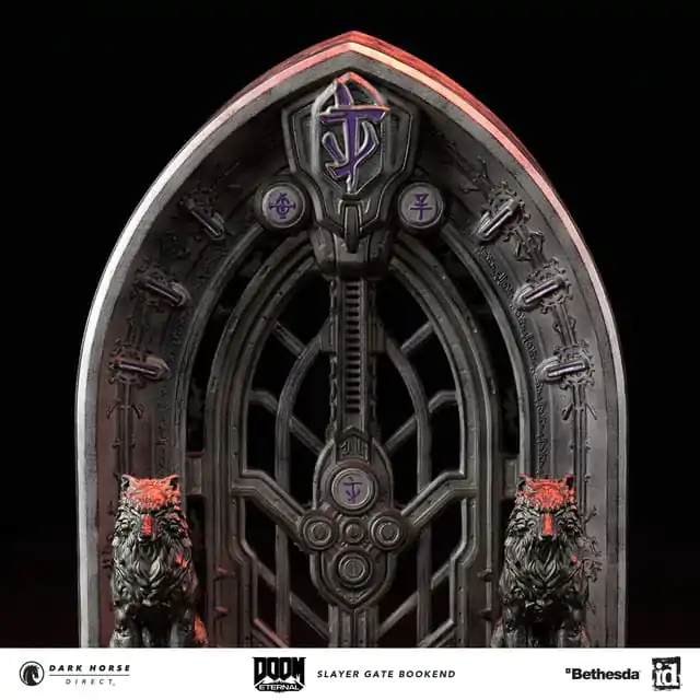 Doom Eternal Buchstützen Slayer Gate 23 cm Produktfoto