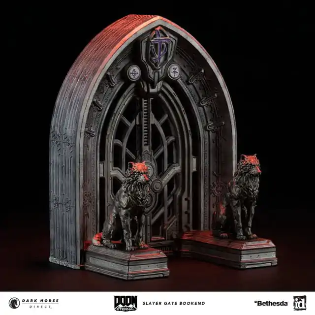 Doom Eternal Buchstützen Slayer Gate 23 cm Produktfoto