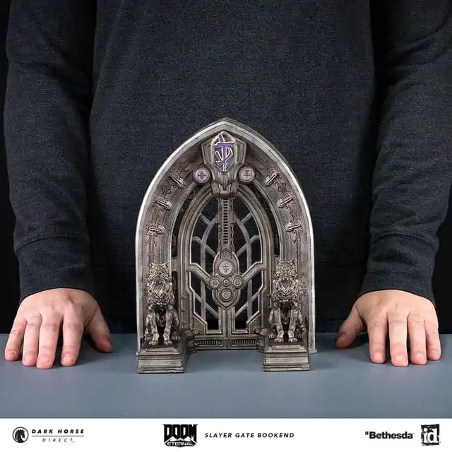 Doom Eternal Buchstützen Slayer Gate 23 cm Produktfoto