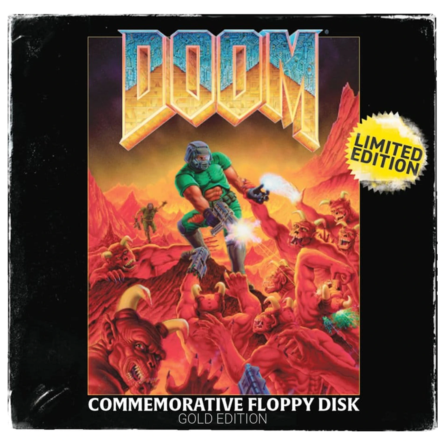 Doom Replikat Diskette vergoldet limitierte Edition Produktfoto