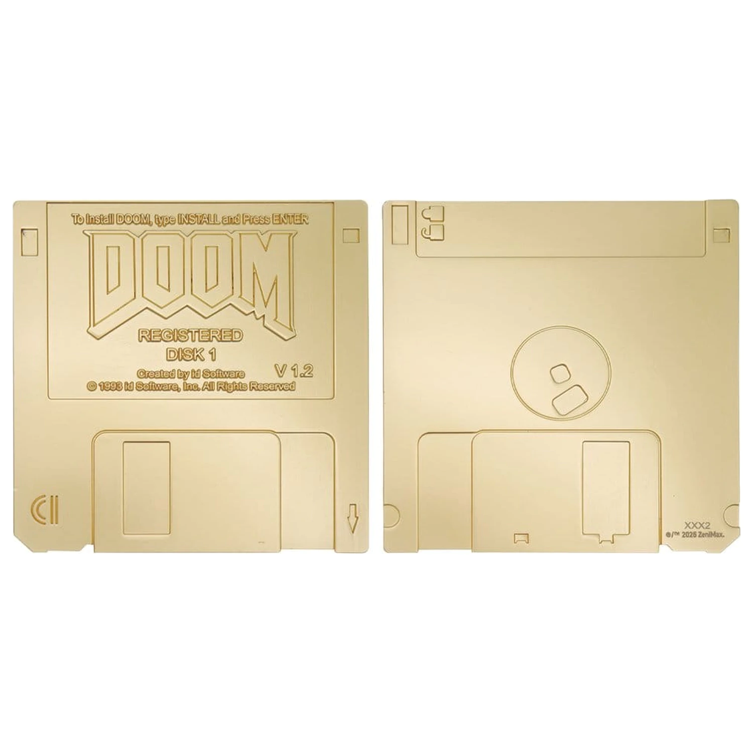 Doom Replikat Diskette vergoldet limitierte Edition Produktfoto