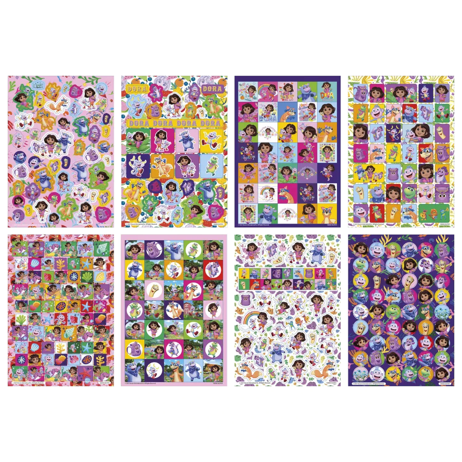 Dora the Explorer Süßigkeiten Aufkleber Packung 8 Blatt Produktfoto