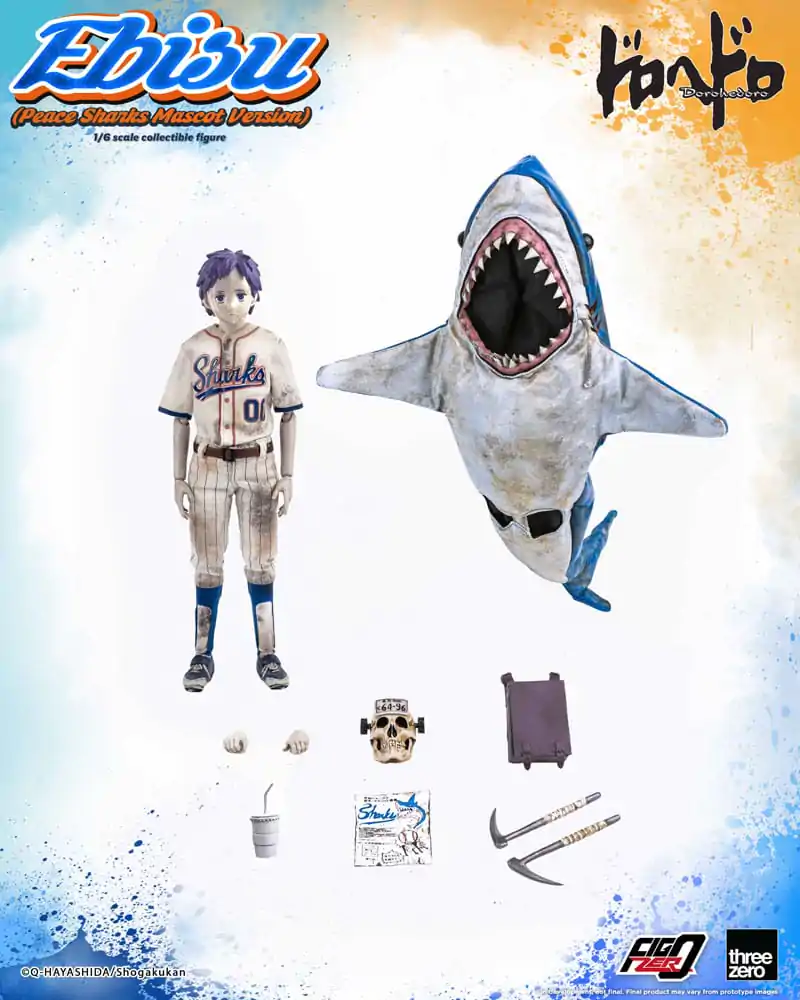 Dorohedoro FigZero Actionfigur 1/6 Ebisu Peace Sharks Mascot Ver. 24 cm Produktfoto