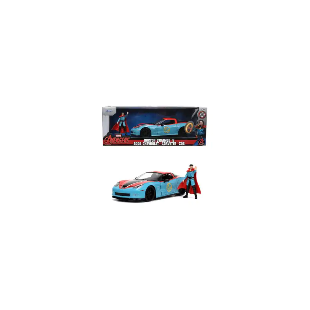 Dr. Strange Diecast Modell 1/24 Dr. Strange &amp; Chevy Corvette Produktfoto