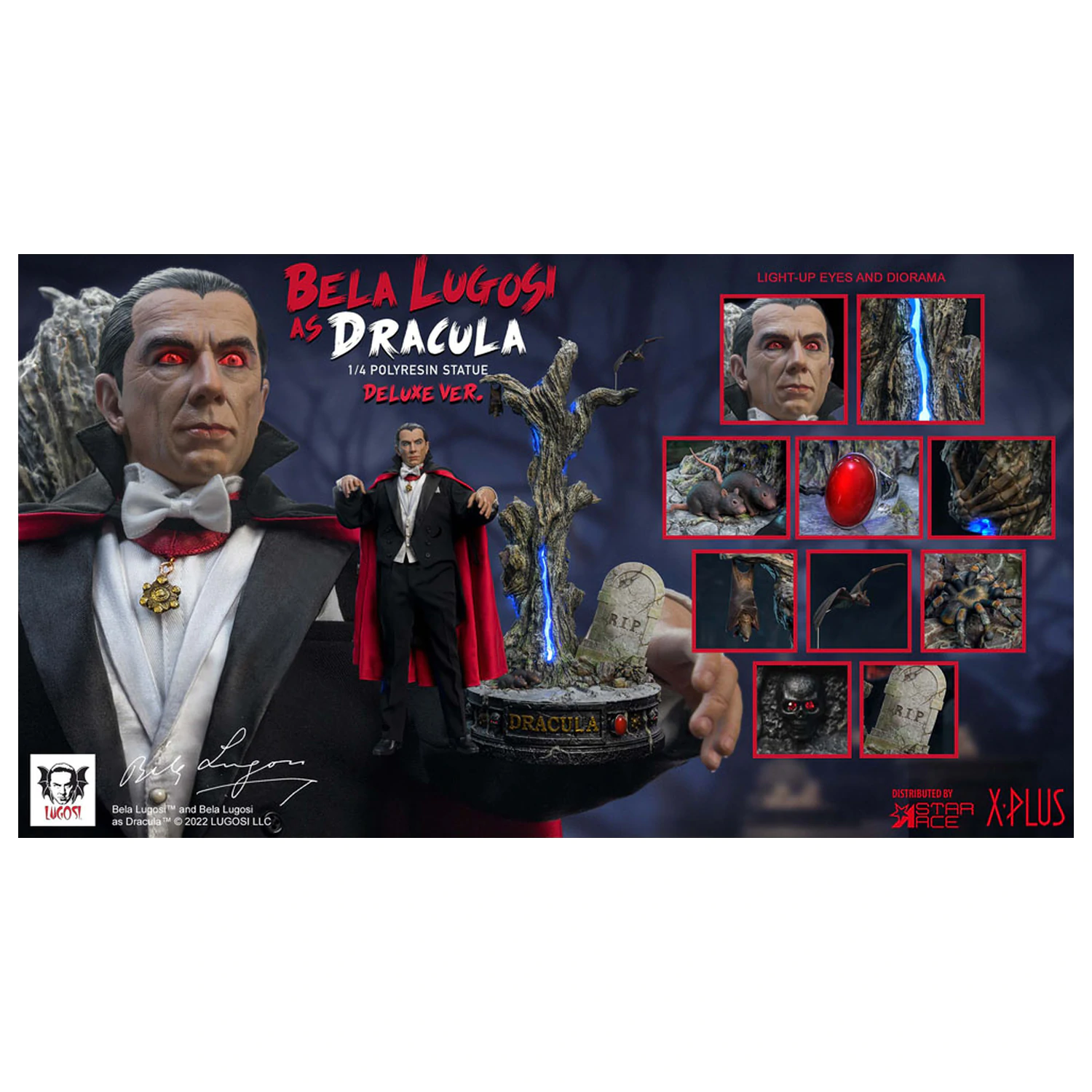 Dracula (1931) Superb Scale Statue 1/4 Bela Lugosi als Dracula Deluxe Version 60 Zentimeter Produktfoto