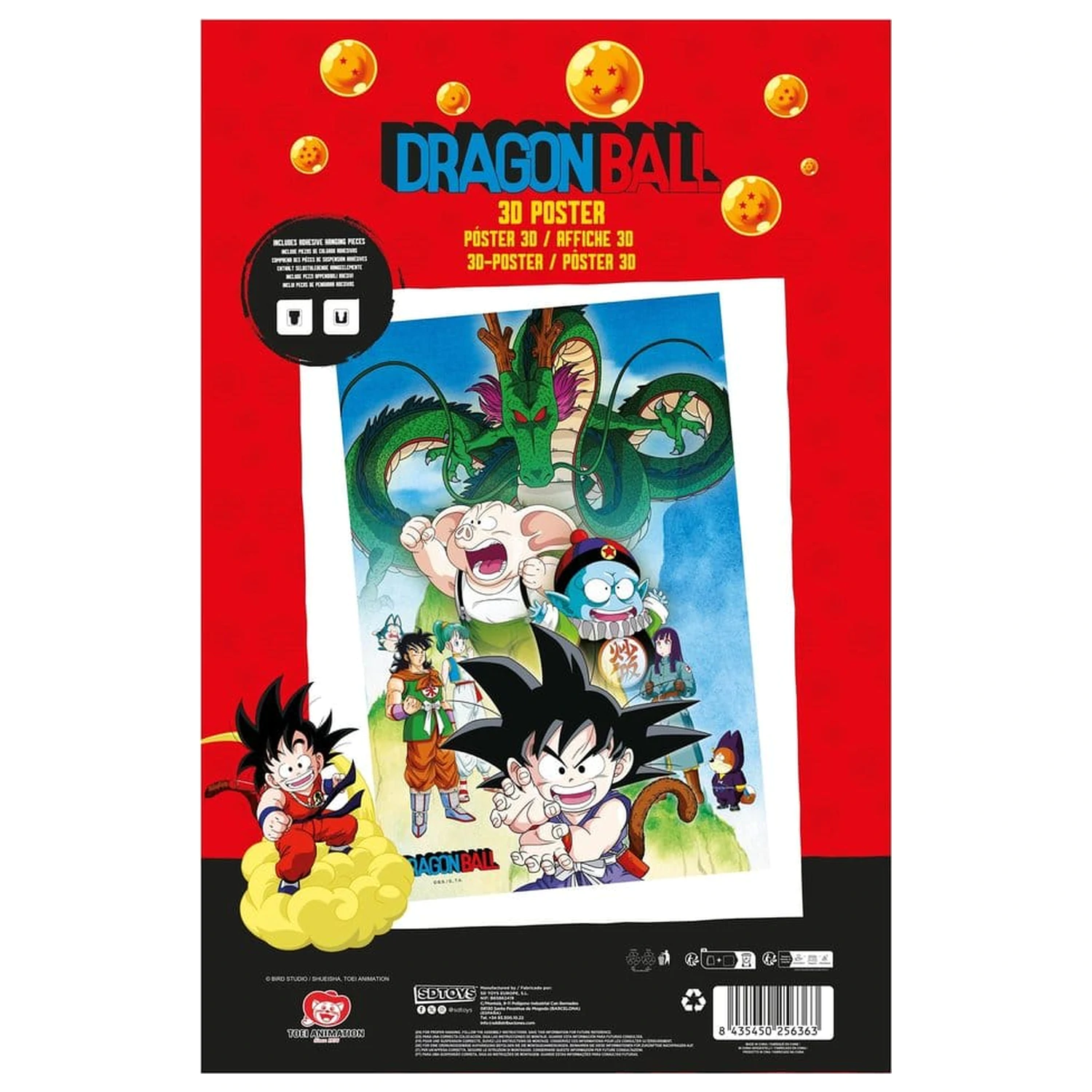 Dragon Ball 3D Poster Shenron & Heroes 38 x 58 cm Produktfoto
