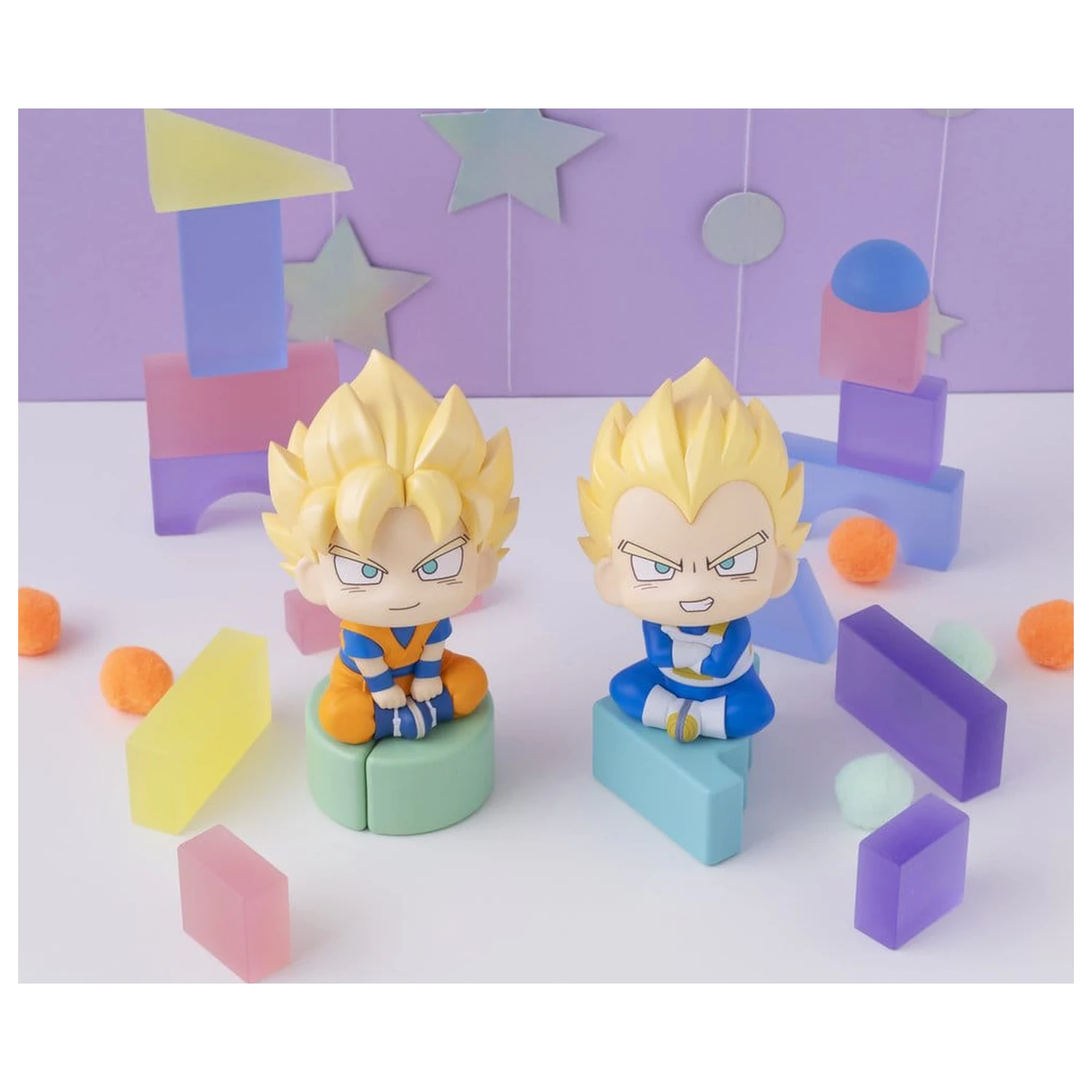 Dragon Ball DAIMA Look Up PVC Figuren 2er-Pack Super Saiyan Son Goku (mini) & Super Saiyan Vegeta (mini) 11 cm (mit Geschenk) Produktfoto