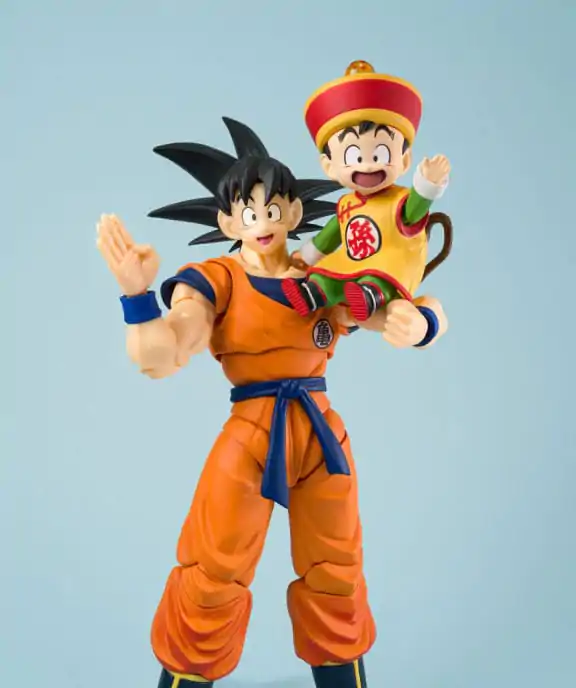 Dragon Ball S.H.Figuarts Actionfigur Son Goku & Son Gohan Kid & Kintoun 14 cm & 6 cm Produktfoto