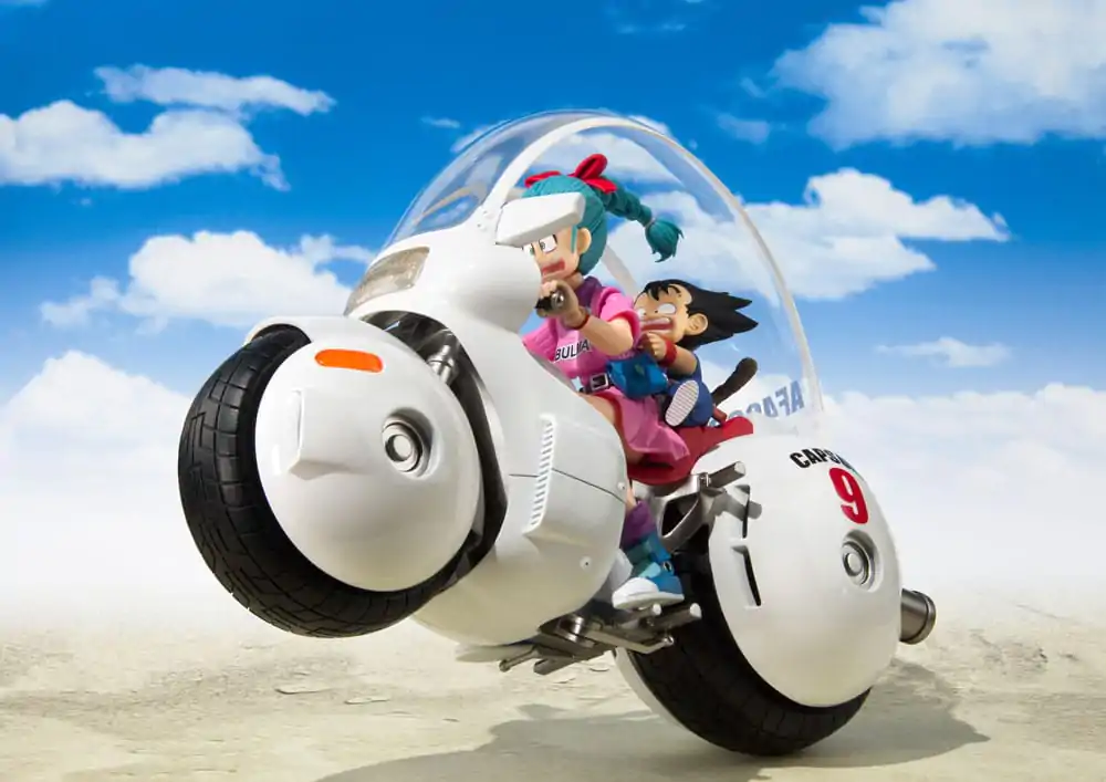 Dragon Ball S.H. Figuarts Fahrzeug mit Figur Bulma's Motorcycle Hoipoi Capsule No. 9 17 cm Produktfoto