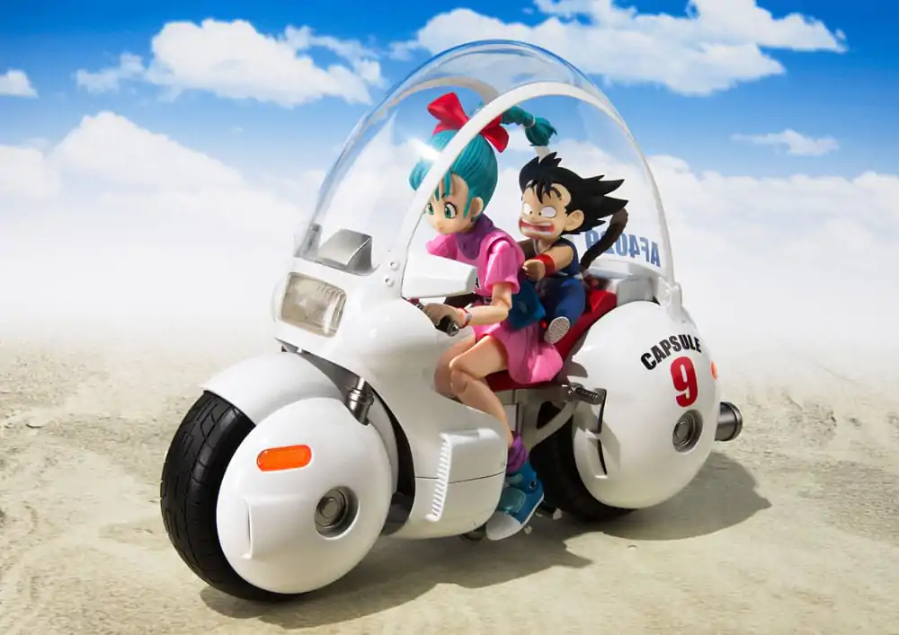 Dragon Ball S.H. Figuarts Fahrzeug mit Figur Bulma's Motorcycle Hoipoi Capsule No. 9 17 cm Produktfoto