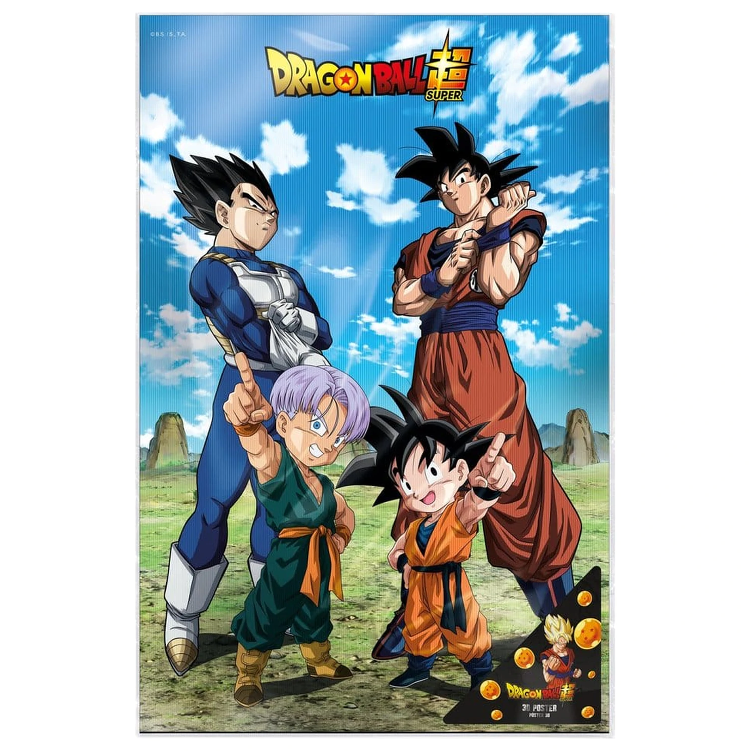 Dragon Ball Super 3D Poster Battle of Gods Goku Vegeta Family 38 x 58 cm Produktfoto