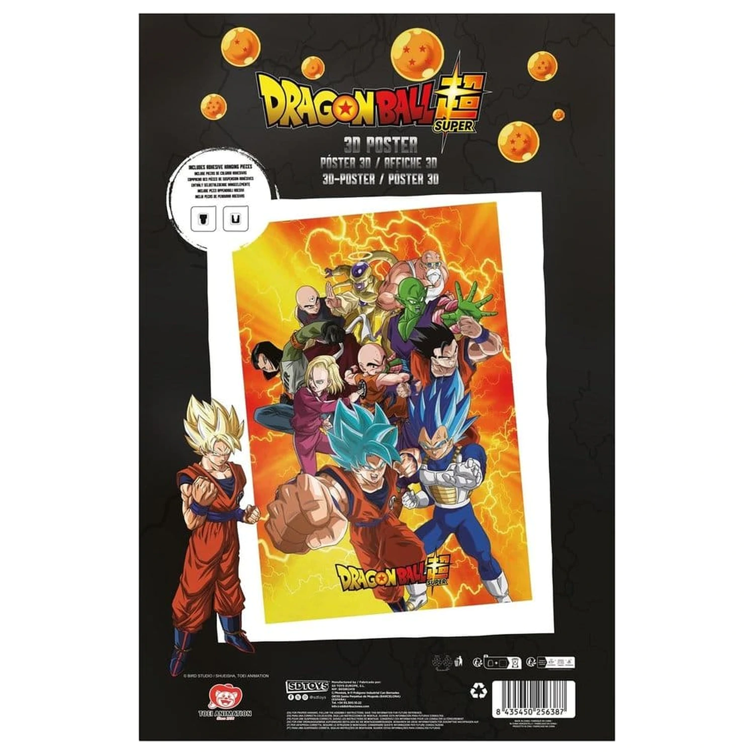 Dragon Ball Super 3D Poster Survival Heroes 38 x 58 cm Produktfoto