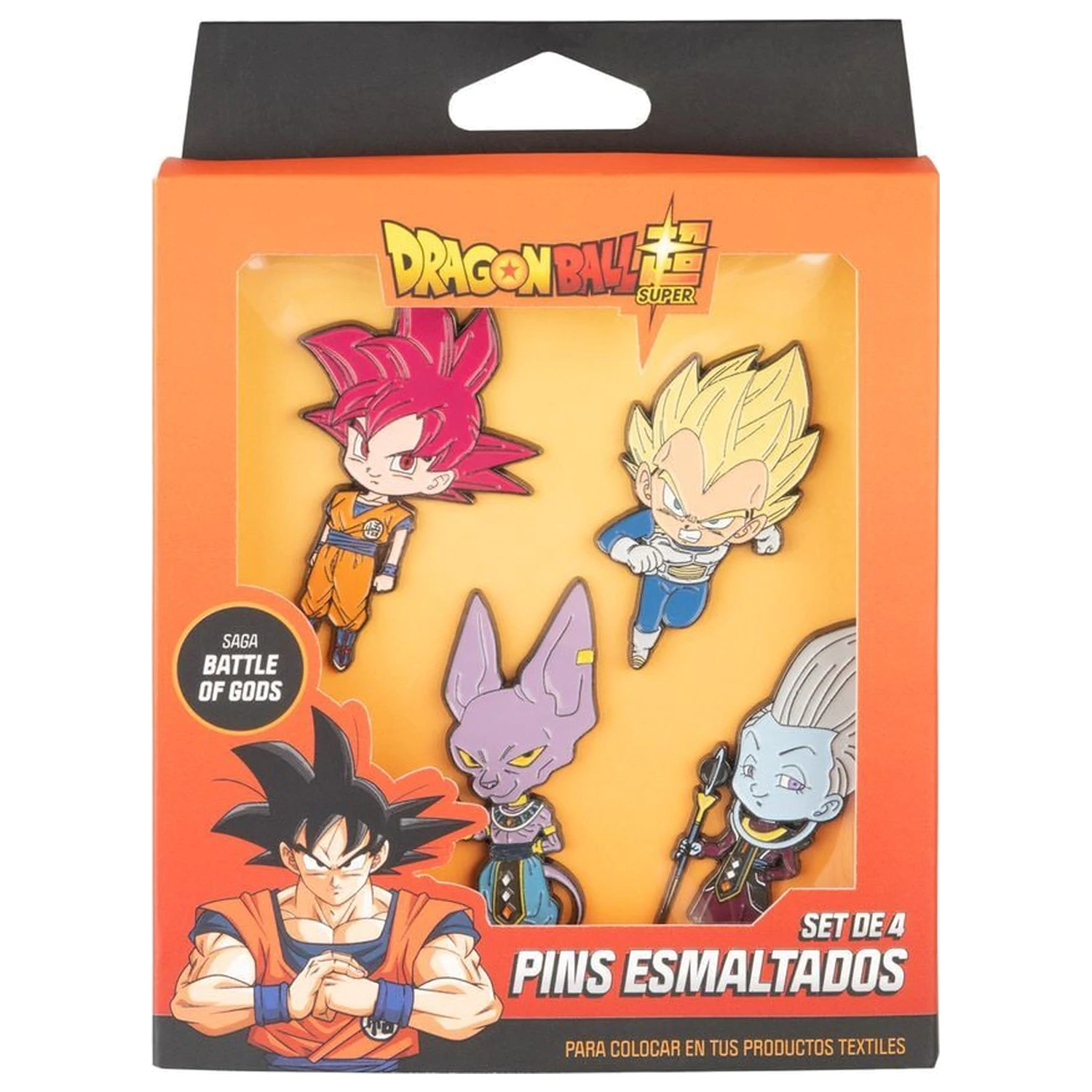 Dragon Ball Super Set von 4 Ansteckern Produktfoto