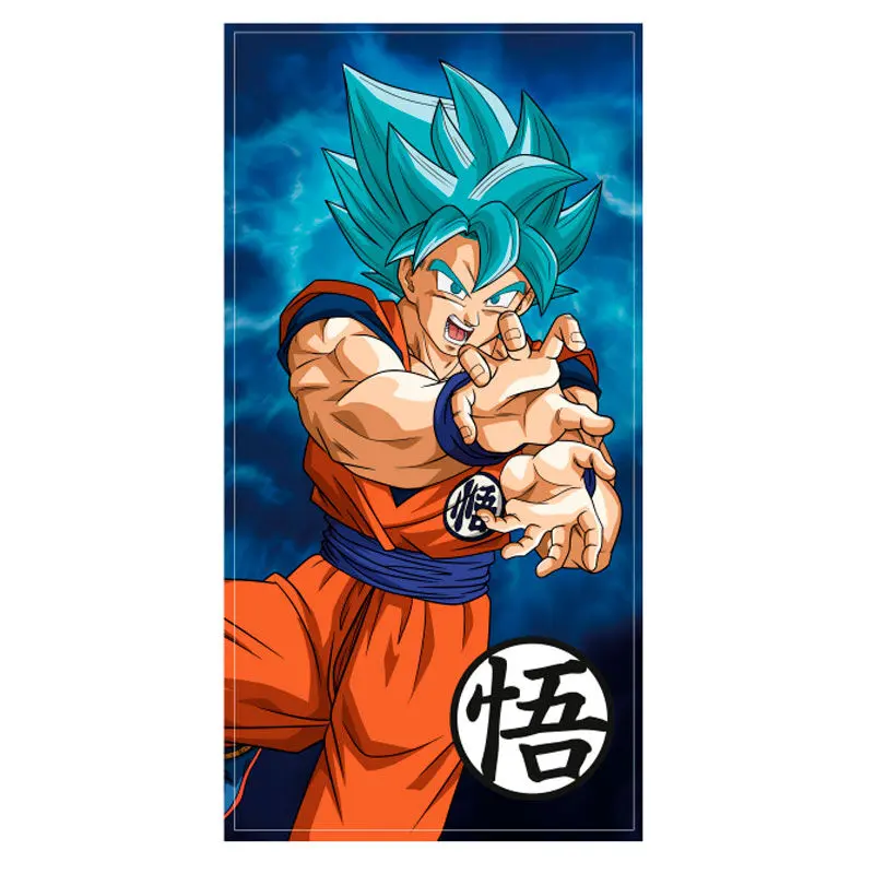 Dragon Ball Super Goku Super Saiyan Blue Microfaser Strandtuch Produktfoto