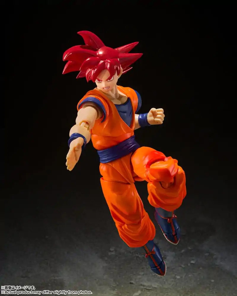 Dragon Ball Super S.H. Figuarts Actionfigur Super Saiyan God Son Goku Saiyan God Instilled with the light of Reighteous Hearts 14 cm termékfotó