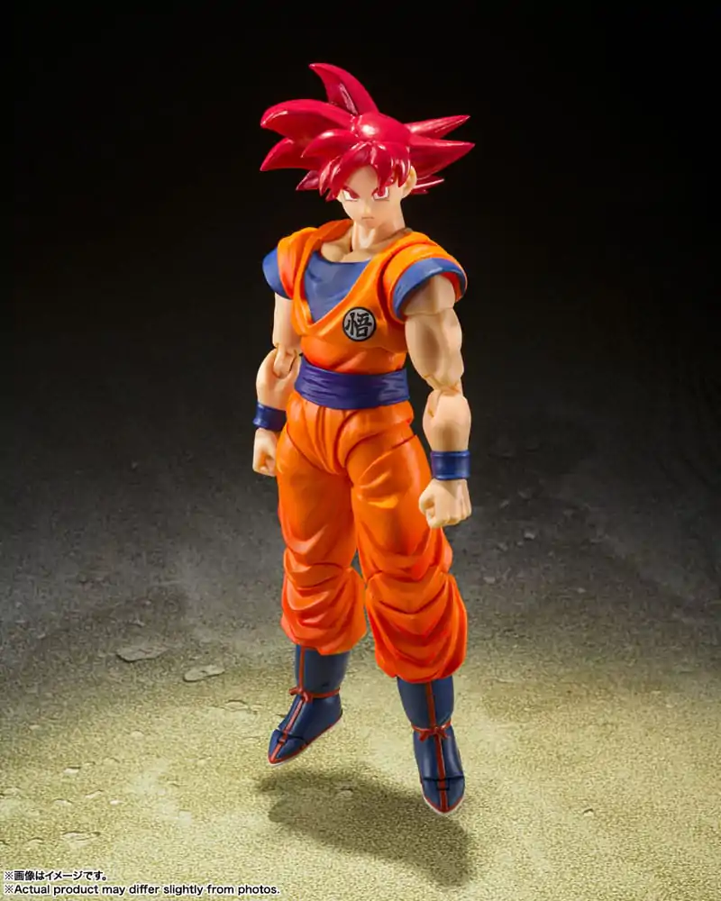 Dragon Ball Super S.H. Figuarts Actionfigur Super Saiyan God Son Goku Saiyan God Instilled with the light of Reighteous Hearts 14 cm termékfotó