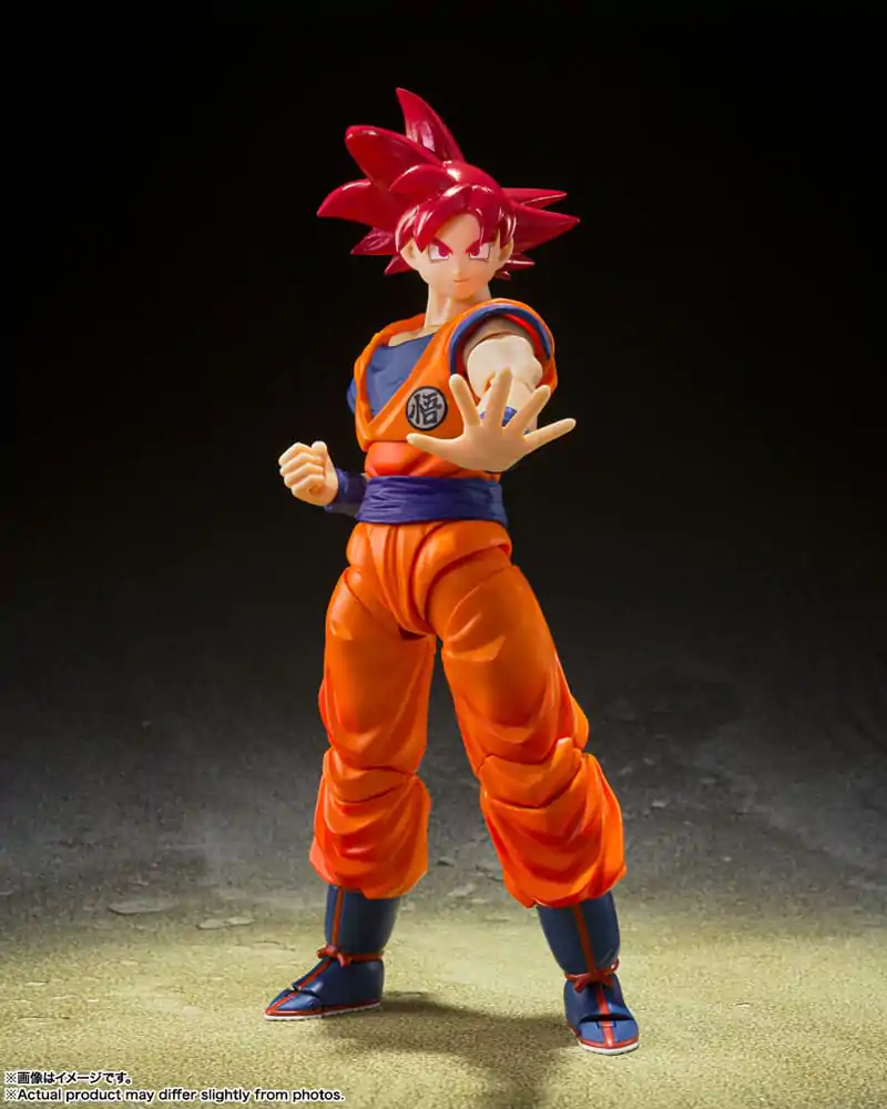 Dragon Ball Super S.H. Figuarts Actionfigur Super Saiyan God Son Goku Saiyan God Instilled with the light of Reighteous Hearts 14 cm termékfotó