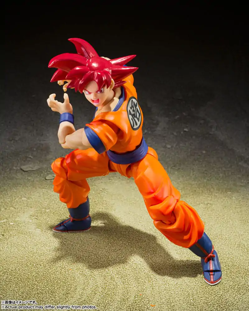 Dragon Ball Super S.H. Figuarts Actionfigur Super Saiyan God Son Goku Saiyan God Instilled with the light of Reighteous Hearts 14 cm termékfotó