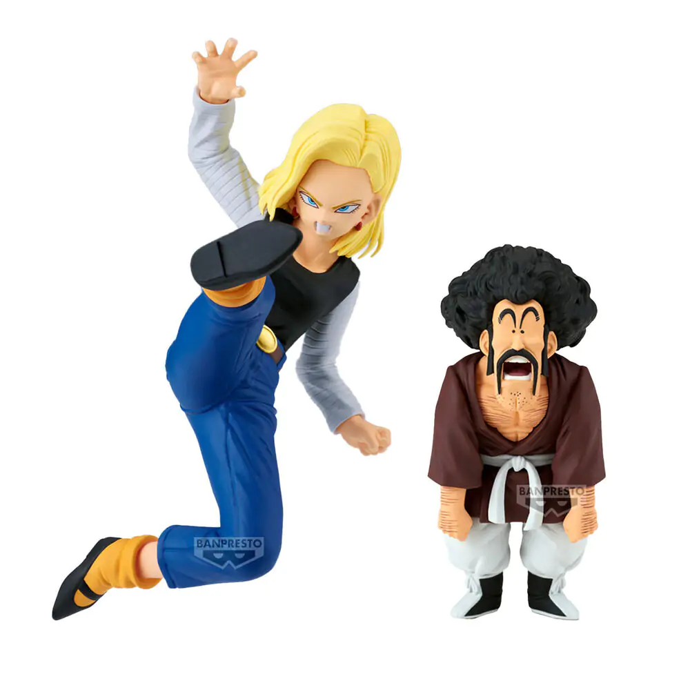 Dragon Ball Z Match Makers Android 18 & Mr. Satan Set mit 2 Figuren 11-8cm Produktfoto