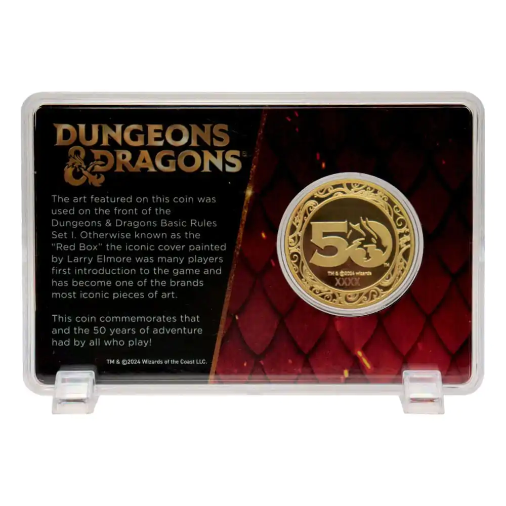Dungeons & Dragons Sammelmünze 50th Anniversary with Colour Print 24k Gold Plated Edition 4 cm termékfotó