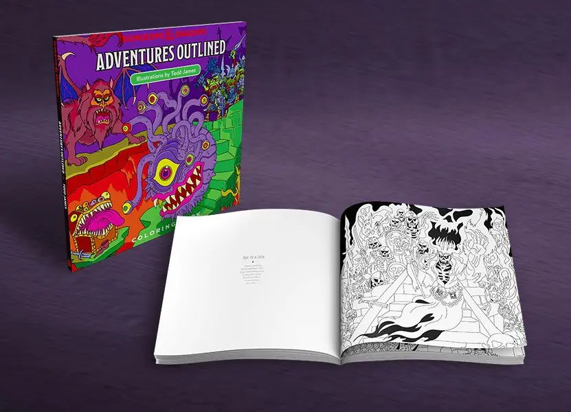 Dungeons & Dragons Adventures Outlined Malbuch Produktfoto