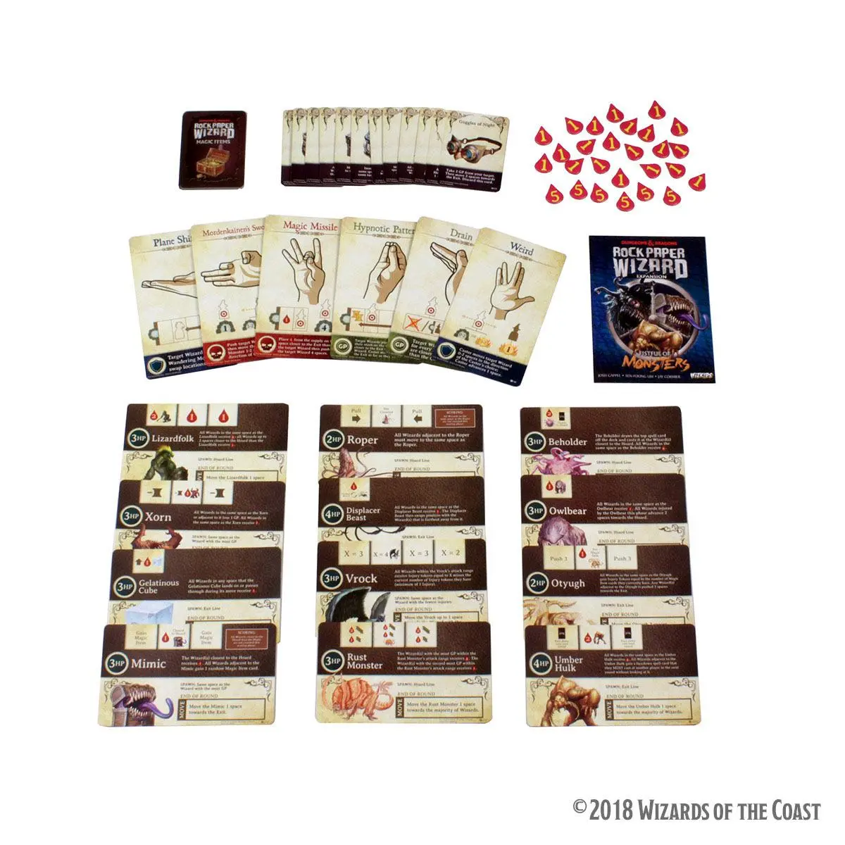 Dungeons &amp; Dragons Brettspiel-Erweiterung Rock Paper Wizard: Fistful of Monsters *Englische Version* Produktfoto