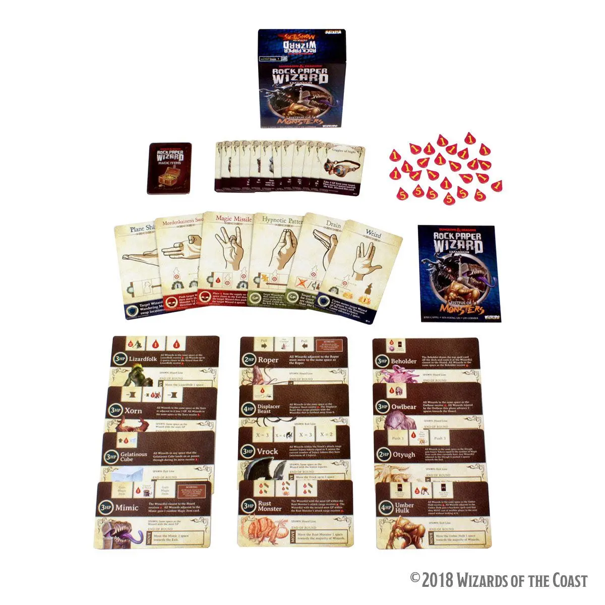 Dungeons &amp; Dragons Brettspiel-Erweiterung Rock Paper Wizard: Fistful of Monsters *Englische Version* Produktfoto