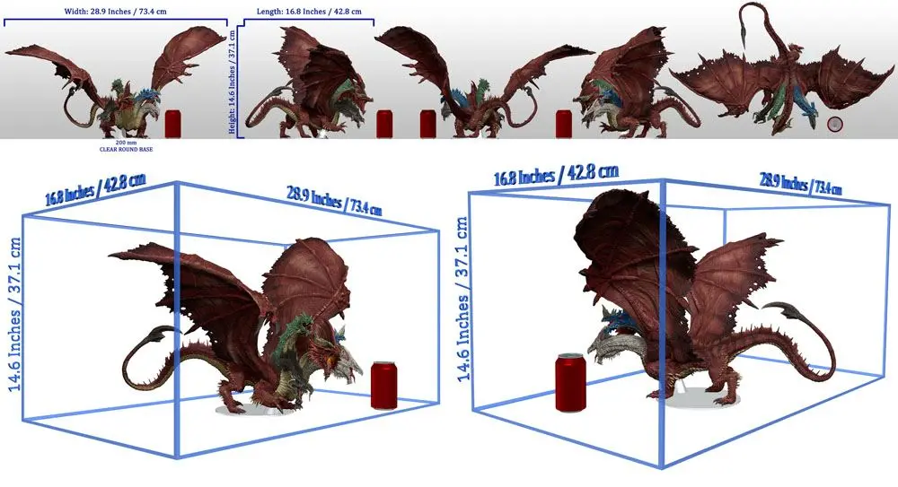 Dungeons & Dragons Icons of the Realms Premium Miniatur vorbemalt Gargantuan Tiamat 37 cm Produktfoto