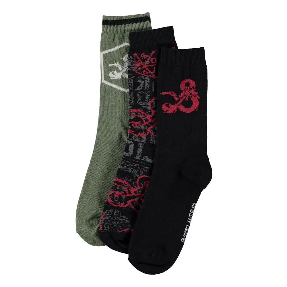 Dungeons &amp; Dragons 3er Pack Socken Logo 39-42 Produktfoto