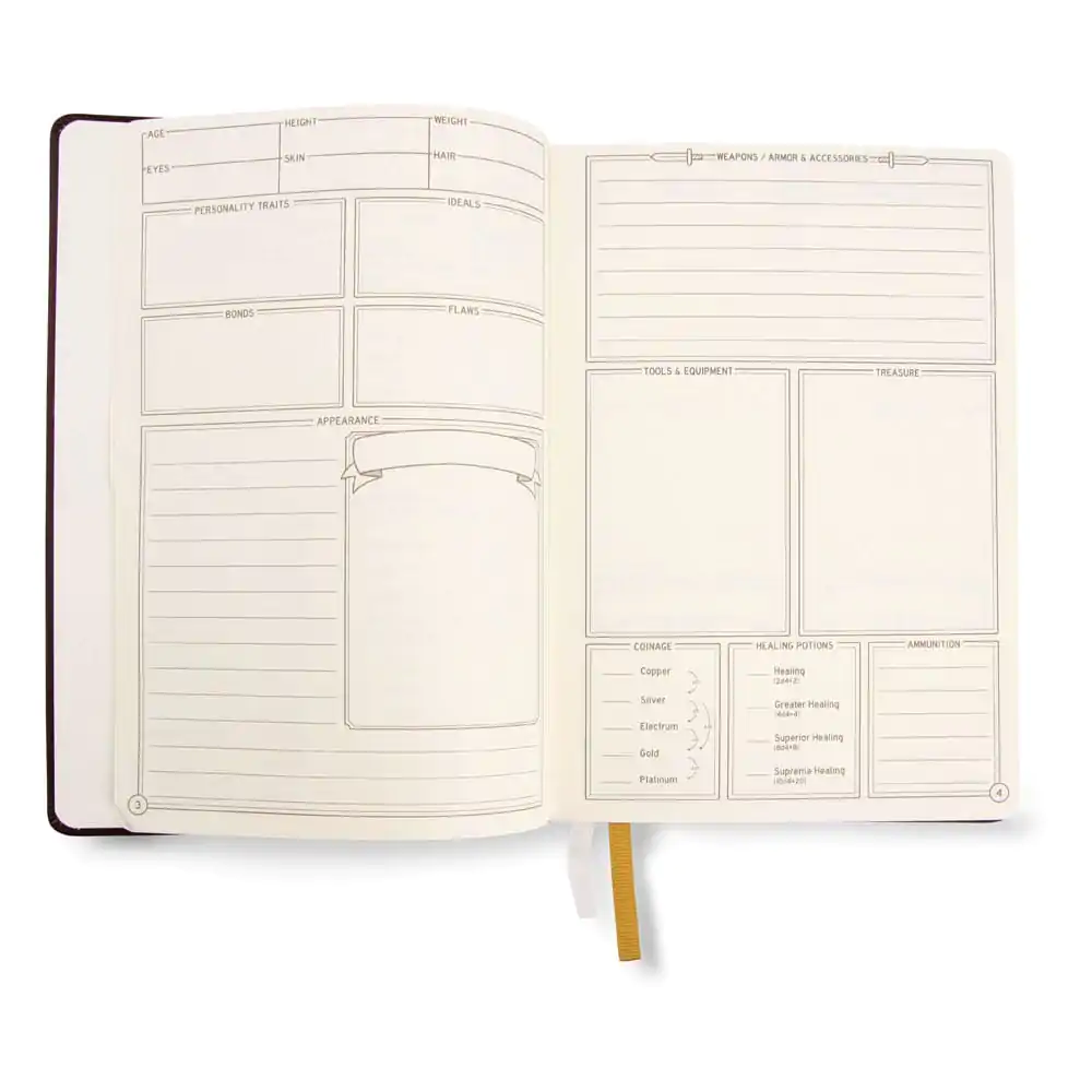 Dungeons & Dragons Rollenspiel Journal 5e Braun Produktfoto