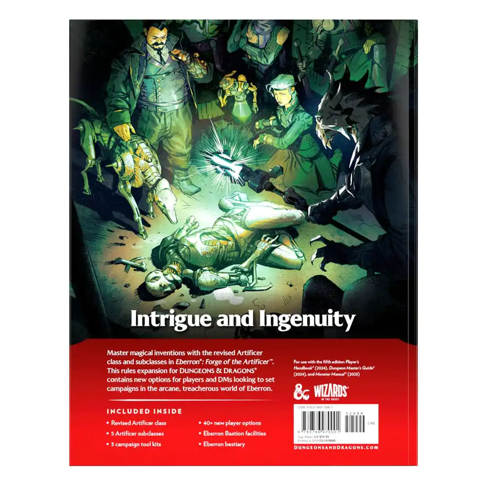Dungeons & Dragons RPG Regelwerk Erweiterungsbuch Eberron: Forge of the Artificer english Produktfoto