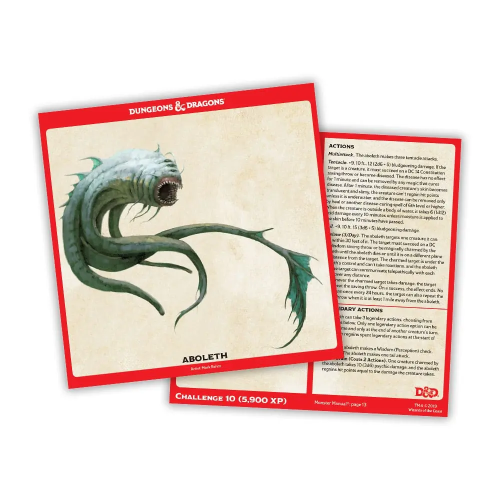 Dungeons &amp; Dragons Spellbook Cards: Epic Monsters Englische Version Produktfoto