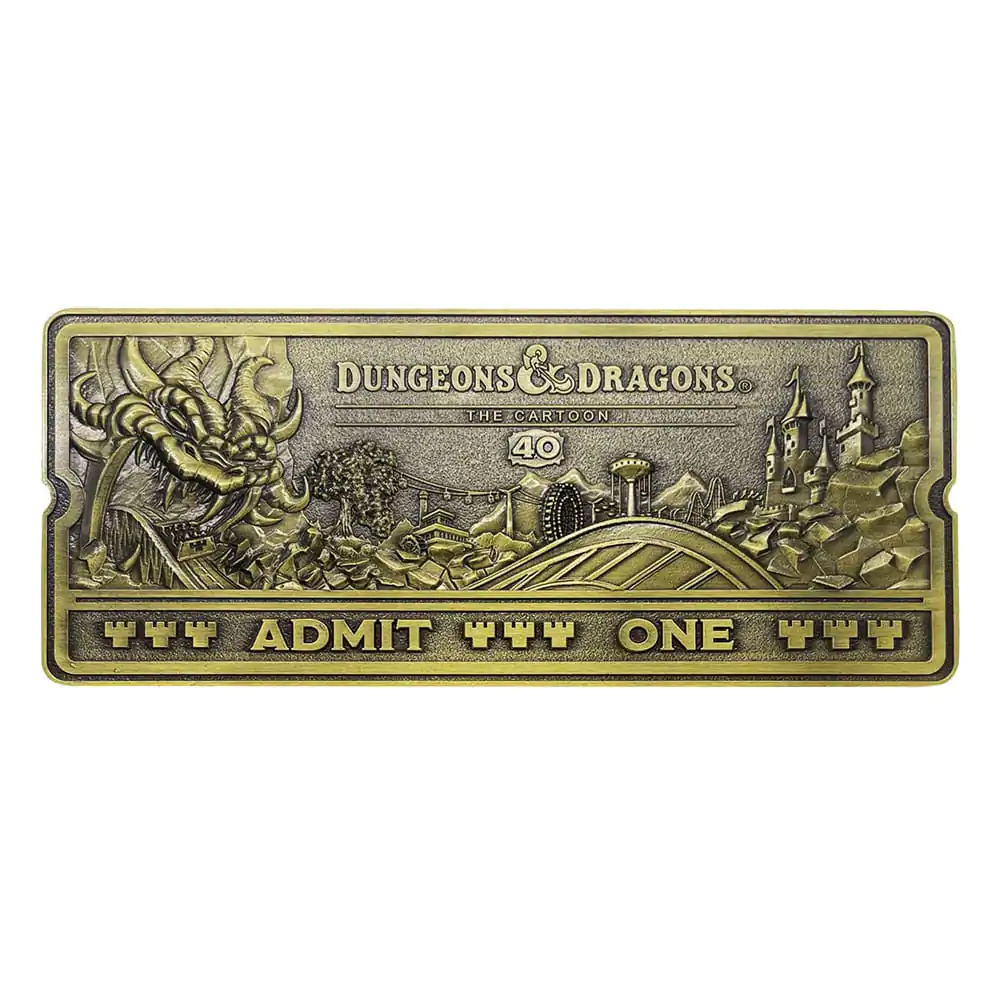 Dungeons & Dragons: The Cartoon Replik 40th Anniversary Rollercoaster Ticket Limited Edition termékfotó