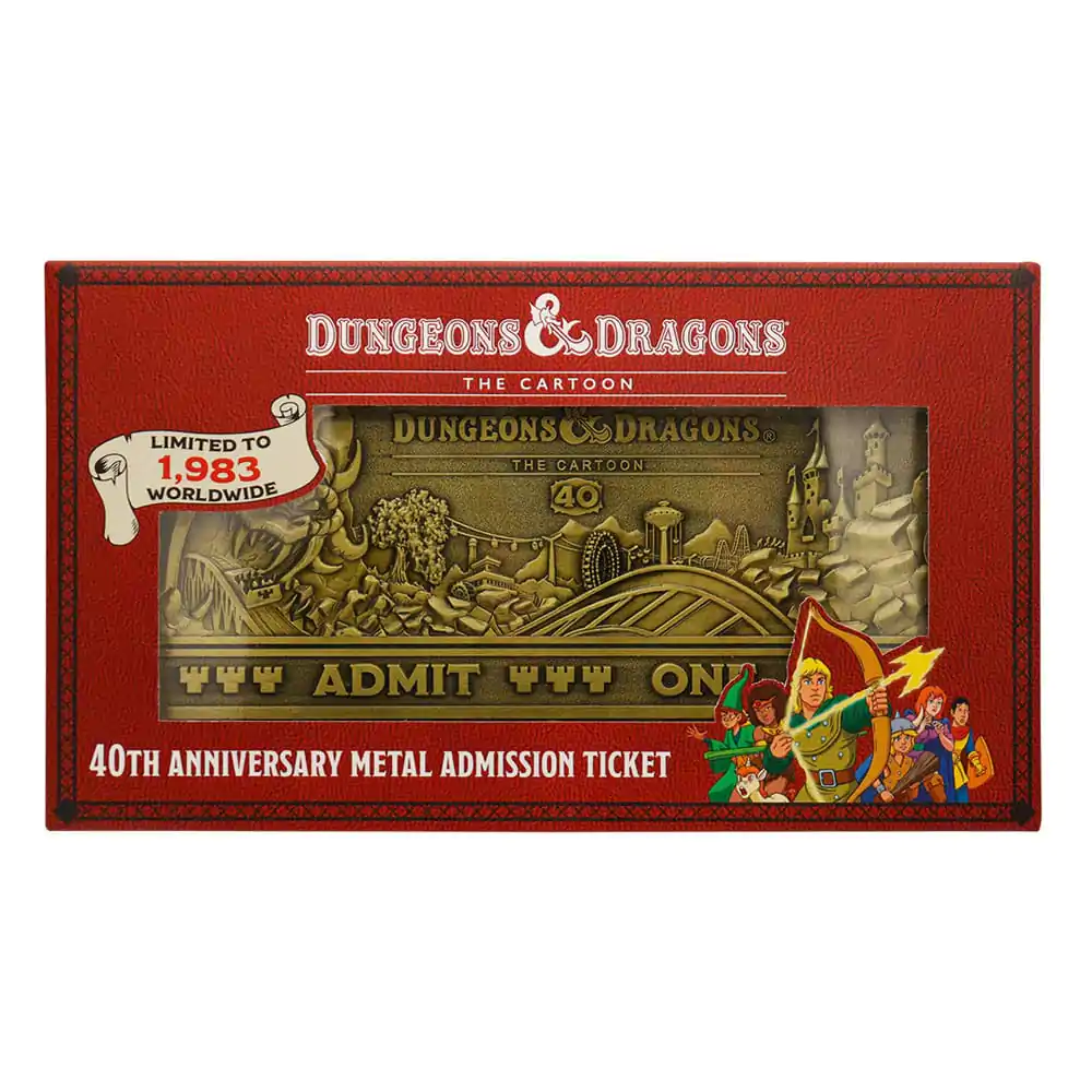 Dungeons & Dragons: The Cartoon Replik 40th Anniversary Rollercoaster Ticket Limited Edition termékfotó
