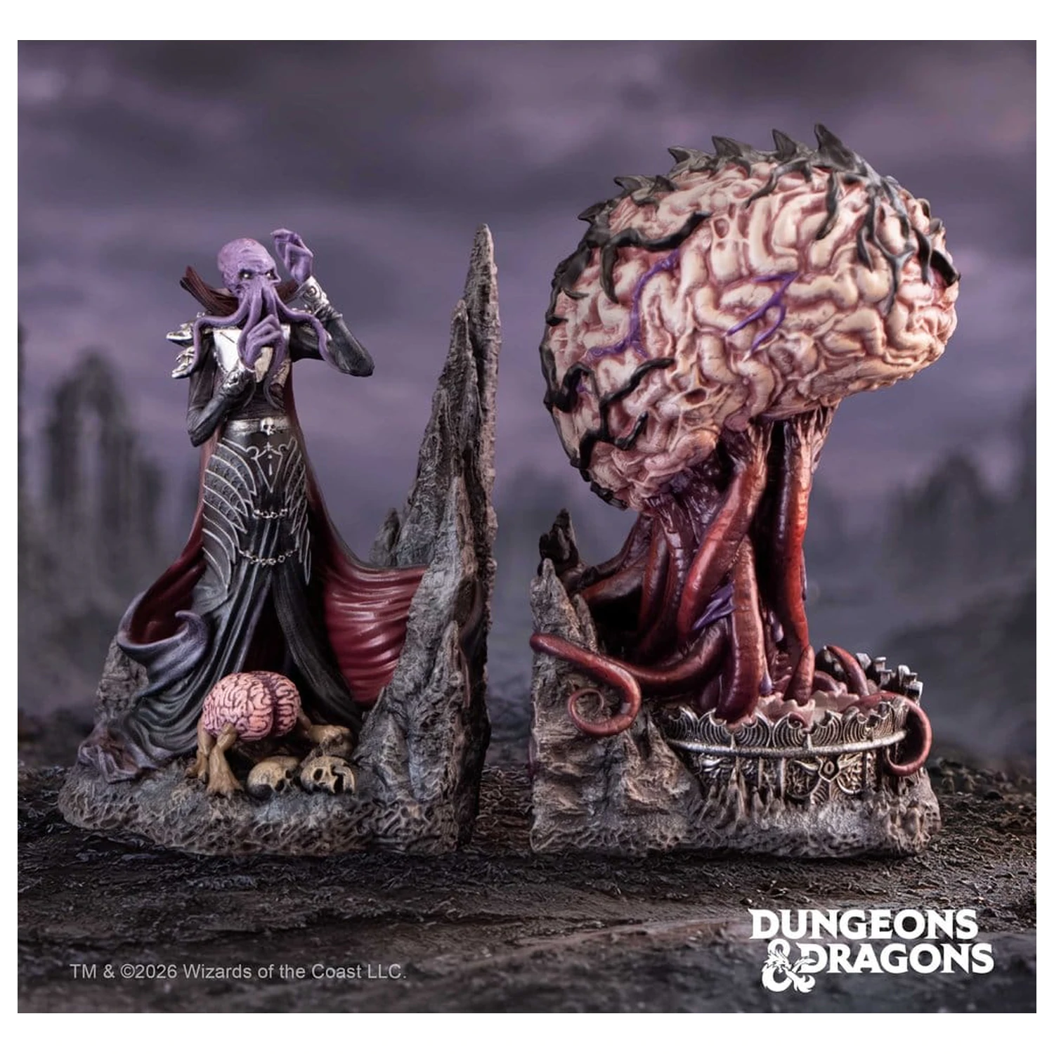 Dungeons & Dragons Buchstützen Illithid 20 cm Produktfoto