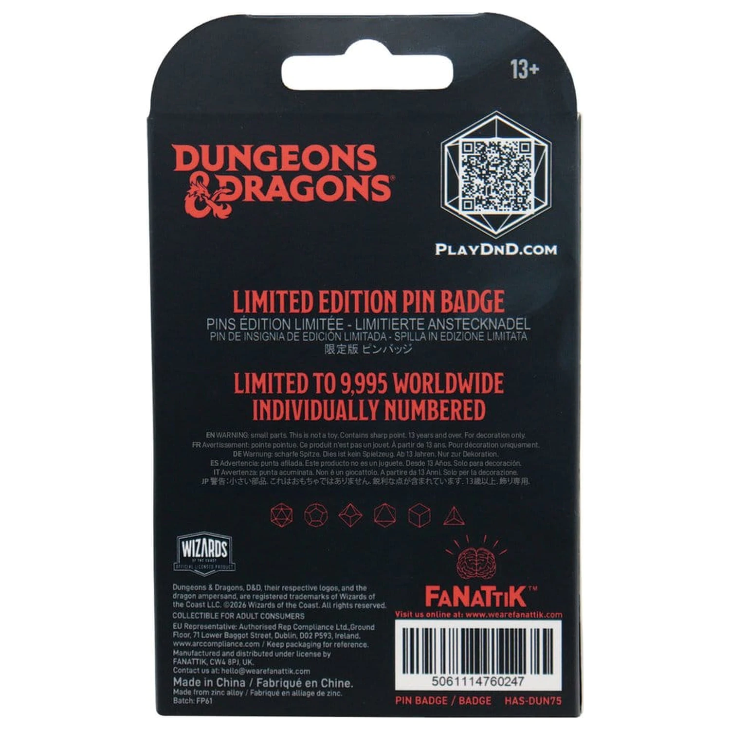 Dungeons & Dragons Pin Anstecknadel Beholder Limited Edition Produktfoto