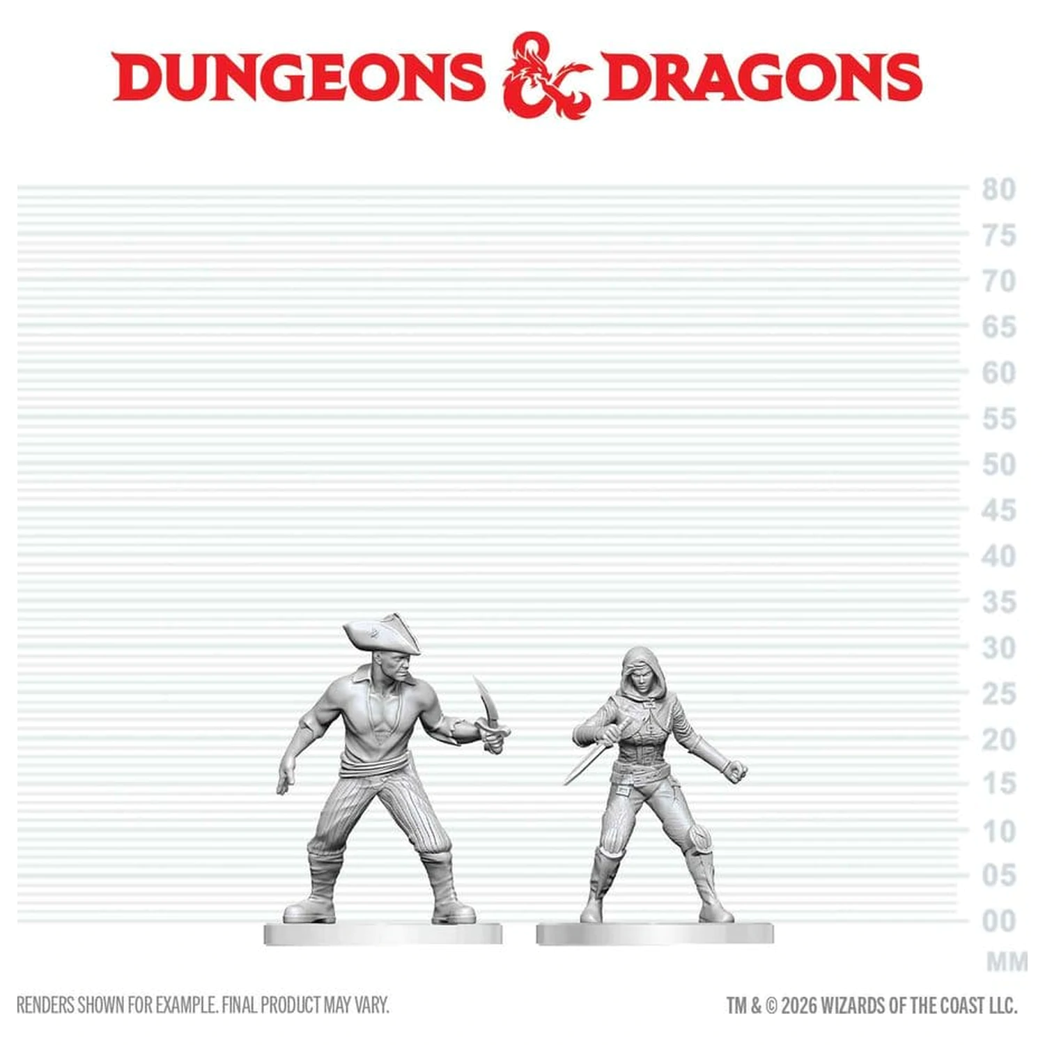 Dungeons & Dragons Nolzur's Marvelous Miniatures Unpainted Miniatur Bandit & Pirate 14 cm Produktfoto