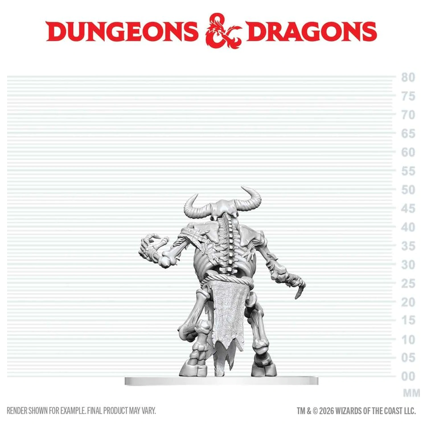 Dungeons & Dragons Nolzur's Marvelous Miniatures Unbemalte Miniatur Minotaur Skeleton 17 cm Produktfoto