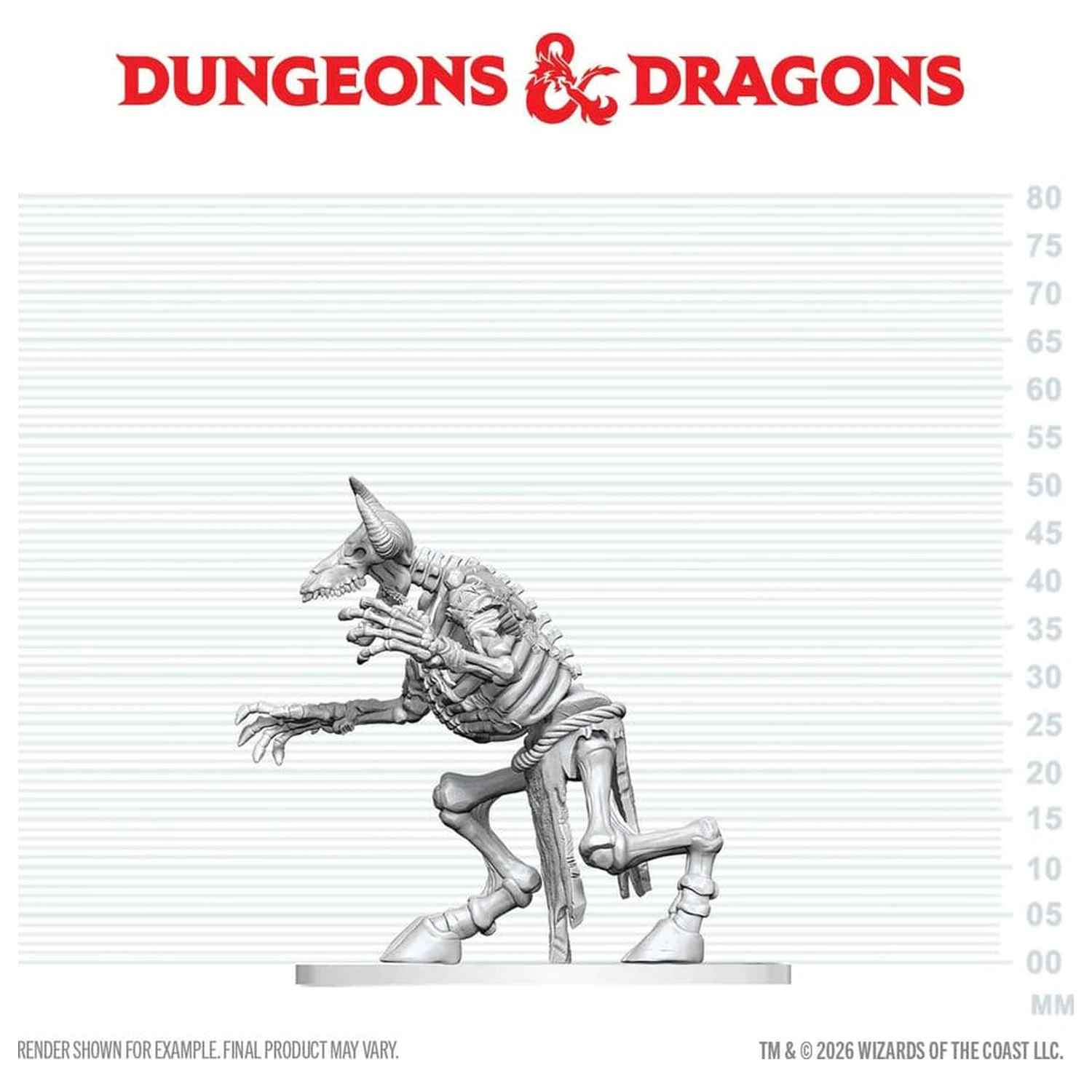 Dungeons & Dragons Nolzur's Marvelous Miniatures Unbemalte Miniatur Minotaur Skeleton 17 cm Produktfoto