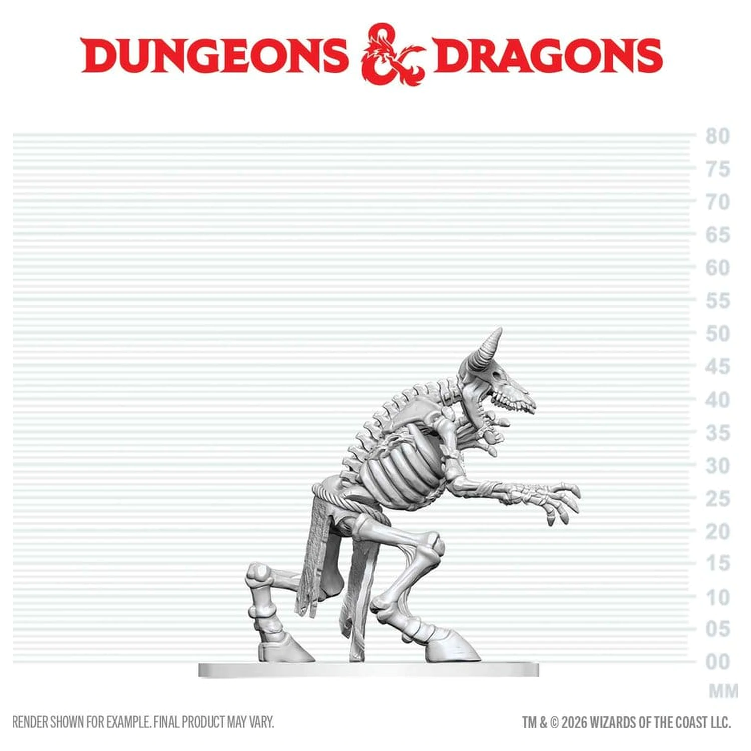 Dungeons & Dragons Nolzur's Marvelous Miniatures Unbemalte Miniatur Minotaur Skeleton 17 cm Produktfoto