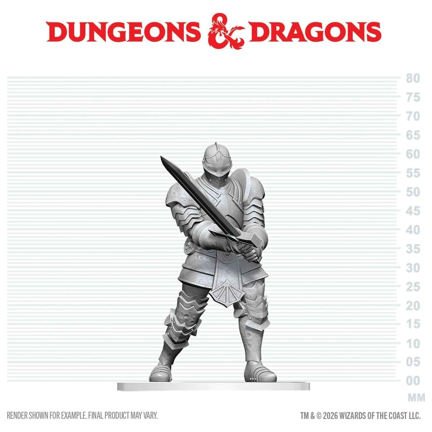 Dungeons & Dragons Nolzur's Marvelous Miniatures Unbemalte Miniatur Red Knight Guardian Golem 14 cm Produktfoto