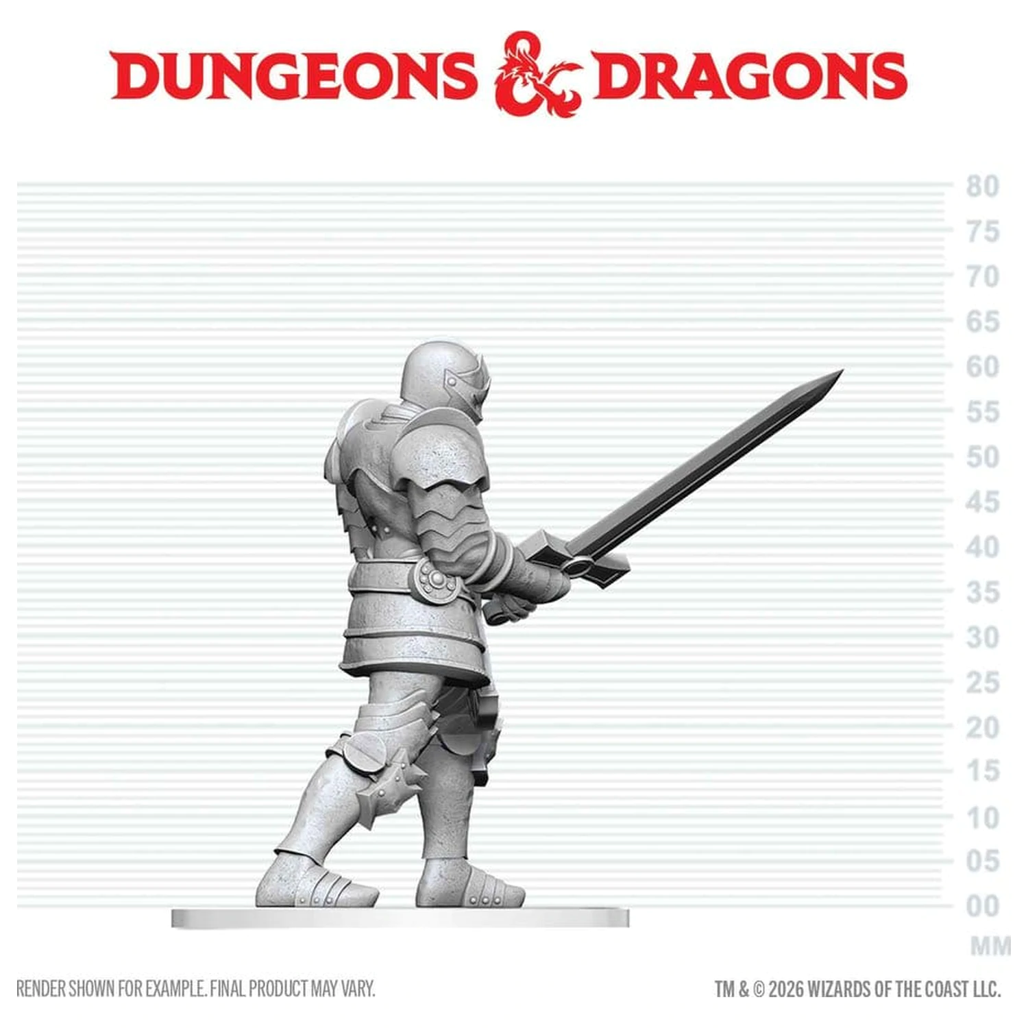 Dungeons & Dragons Nolzur's Marvelous Miniatures Unbemalte Miniatur Red Knight Guardian Golem 14 cm Produktfoto