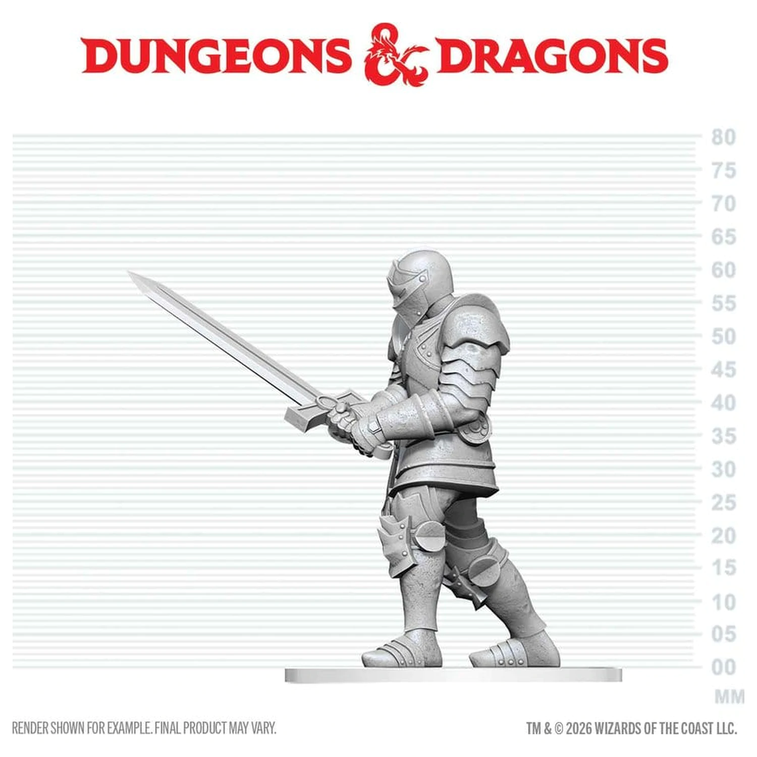 Dungeons & Dragons Nolzur's Marvelous Miniatures Unbemalte Miniatur Red Knight Guardian Golem 14 cm Produktfoto