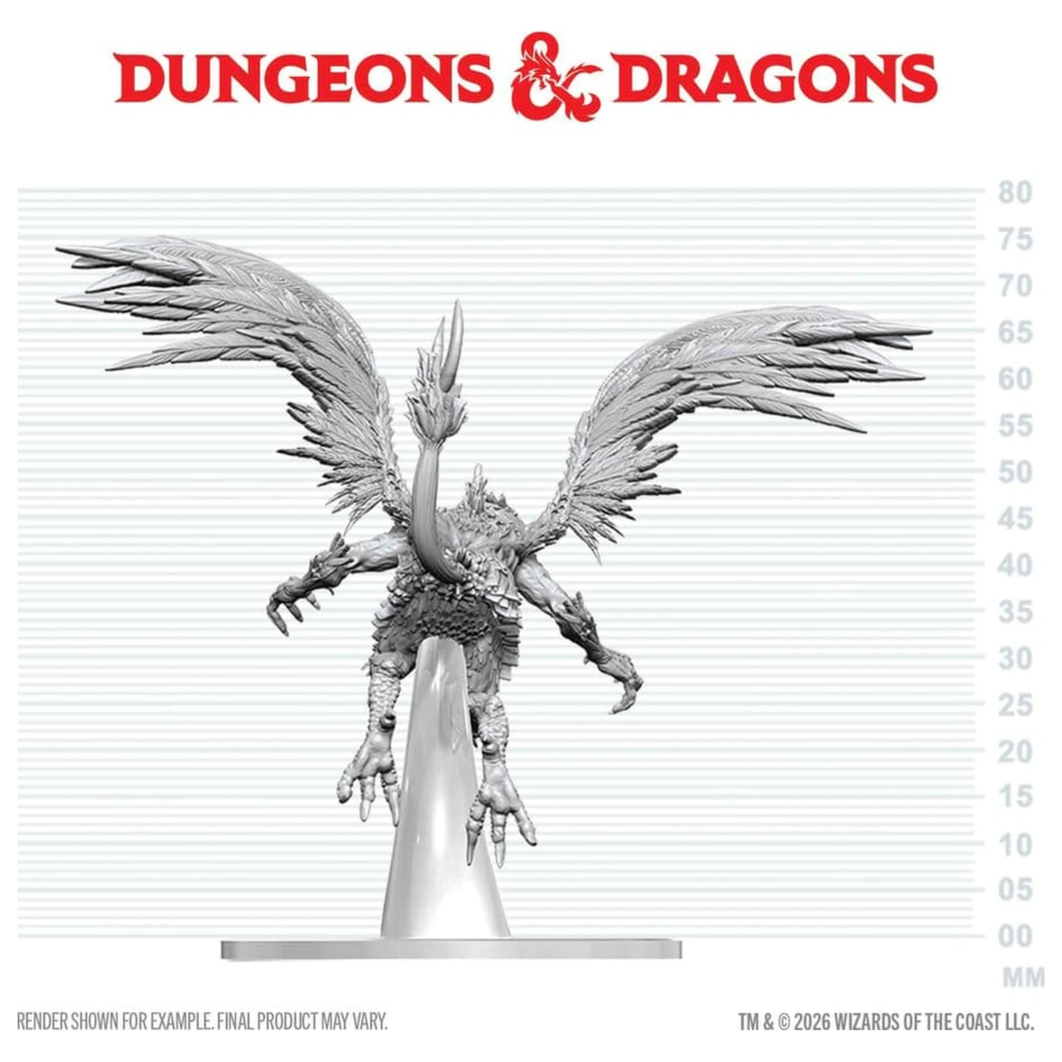 Dungeons & Dragons Nolzur's Marvelous Miniatures unbemalte Miniatur Vrock 17 cm Produktfoto