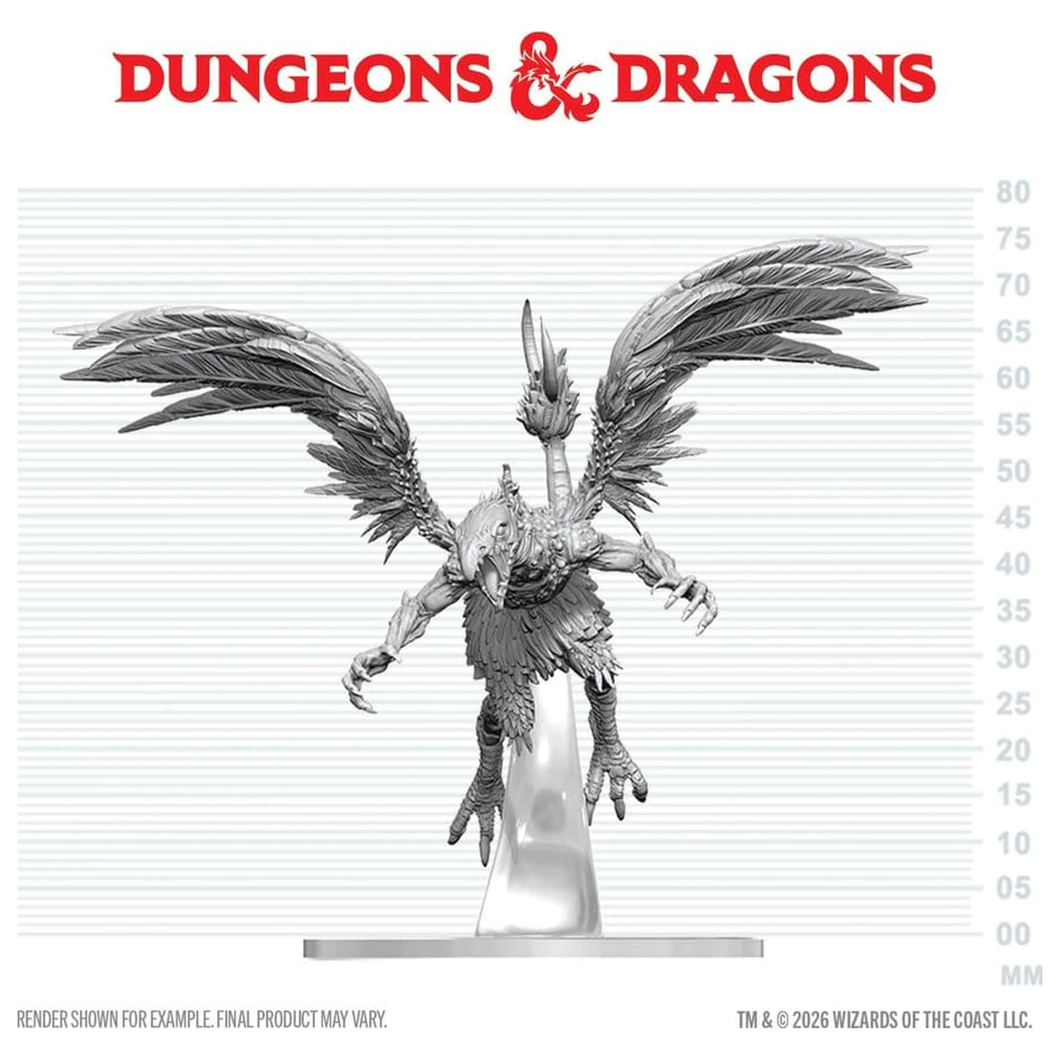 Dungeons & Dragons Nolzur's Marvelous Miniatures unbemalte Miniatur Vrock 17 cm Produktfoto