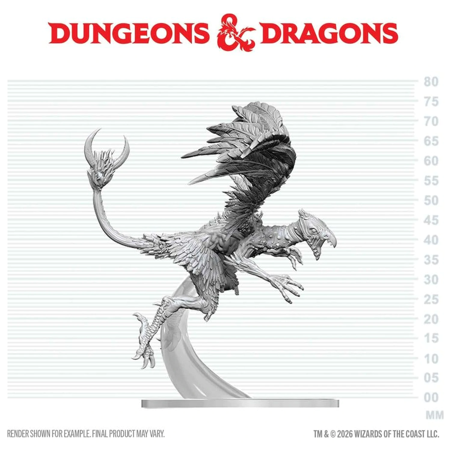 Dungeons & Dragons Nolzur's Marvelous Miniatures unbemalte Miniatur Vrock 17 cm Produktfoto