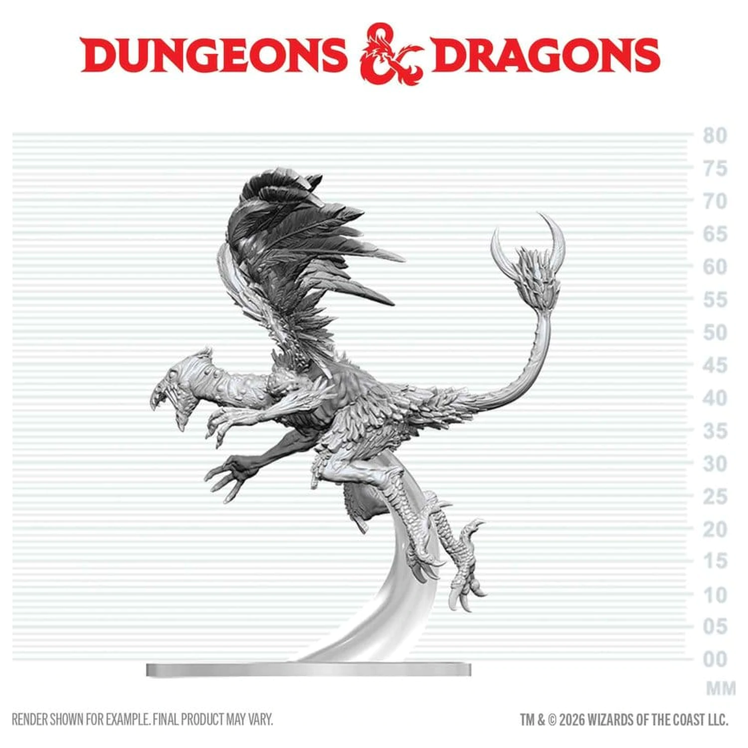 Dungeons & Dragons Nolzur's Marvelous Miniatures unbemalte Miniatur Vrock 17 cm Produktfoto