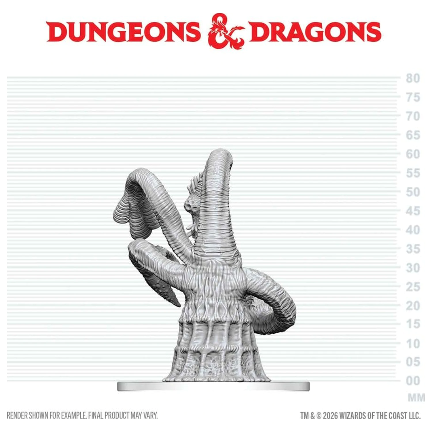 Dungeons & Dragons Nolzur's Marvelous Miniatures Unbemalte Miniatur Yithian 14 cm Produktfoto