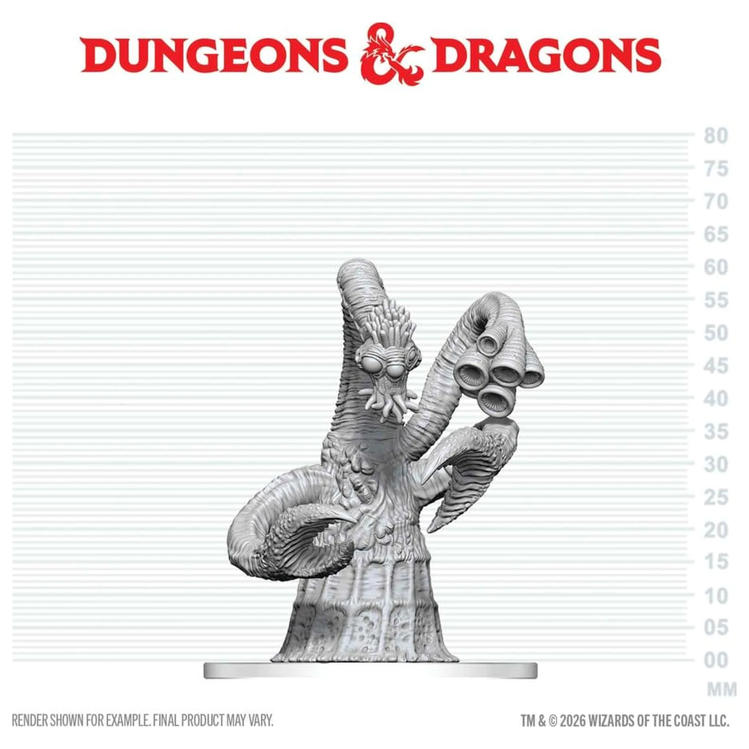 Dungeons & Dragons Nolzur's Marvelous Miniatures Unbemalte Miniatur Yithian 14 cm Produktfoto