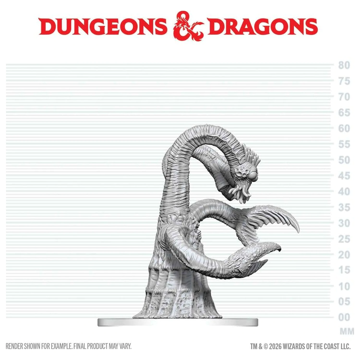 Dungeons & Dragons Nolzur's Marvelous Miniatures Unbemalte Miniatur Yithian 14 cm Produktfoto